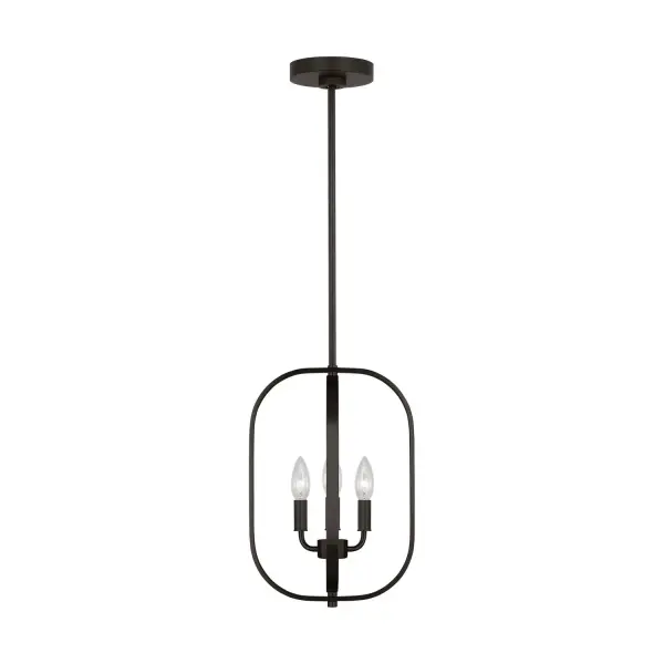 Collection: Loretto Rooms: Dining Room,Entry Room/Hallway,Living Room Finish: Midnight Black Width: 10.88" Height: 15.00" Length: 10.88" Weight: 4.36 lb Wire: 120" Black Rod: (3) 12",(1) 6" Canopy: D:5'',H:0.875'', Round Number of Bulbs: 3 Maximum Wattage: 60.00 W Bulb Type: B10 Torpedo Bulb Base: Candelabra Voltage: 120.00 V Material: Steel Country of Origin: Vietnam Safety Listing: cETL Safety Rating: Damp Title 24 Spec Sheet Instructions