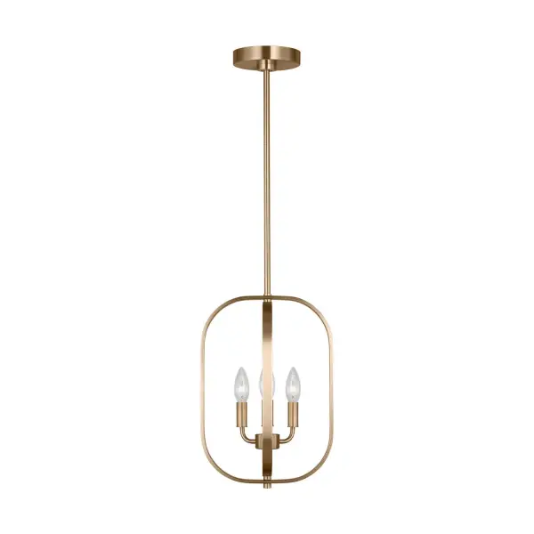 Collection: Loretto Rooms: Dining Room,Entry Room/Hallway,Living Room Finish: Satin Brass Width: 10.88" Height: 15.00" Length: 10.88" Weight: 4.36 lb Wire: 120" Clear Silver Rod: (3) 12",(1) 6" Canopy: D:5'',H:0.875'', Round Number of Bulbs: 3 Maximum Wattage: 60.00 W Bulb Type: B10 Torpedo Bulb Base: Candelabra Voltage: 120.00 V Material: Steel Country of Origin: Vietnam Safety Listing: cETL Safety Rating: Damp Title 24 Spec Sheet Instructions