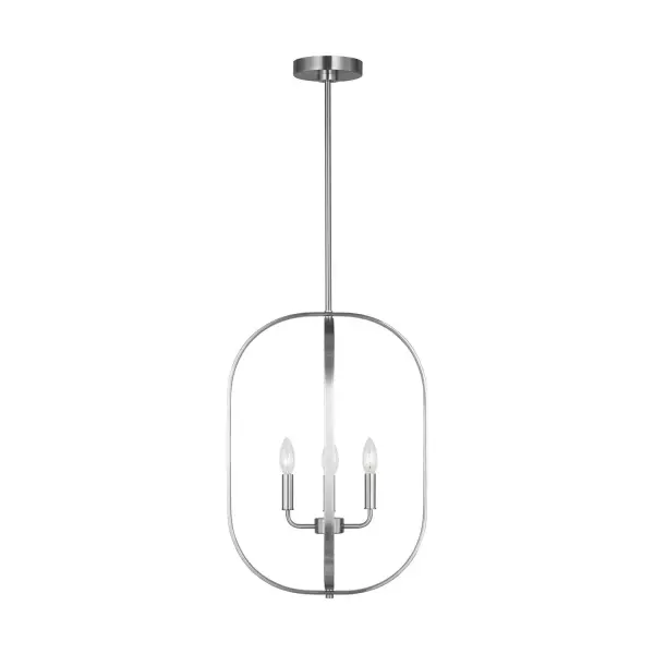 Collection: Loretto Rooms: Dining Room,Entry Room/Hallway,Living Room Finish: Brushed Nickel Width: 15.75" Height: 23.00" Length: 15.75" Weight: 5.50 lb Wire: 120" Clear Silver Rod: (3) 12",(1) 6" Canopy: D:5'',H:0.875'', Round Number of Bulbs: 4 Maximum Wattage: 60.00 W Bulb Type: B10 Torpedo Bulb Base: Candelabra Voltage: 120.00 V Material: Steel Country of Origin: Vietnam Safety Listing: cETL Safety Rating: Damp Title 24 Spec Sheet Instructions