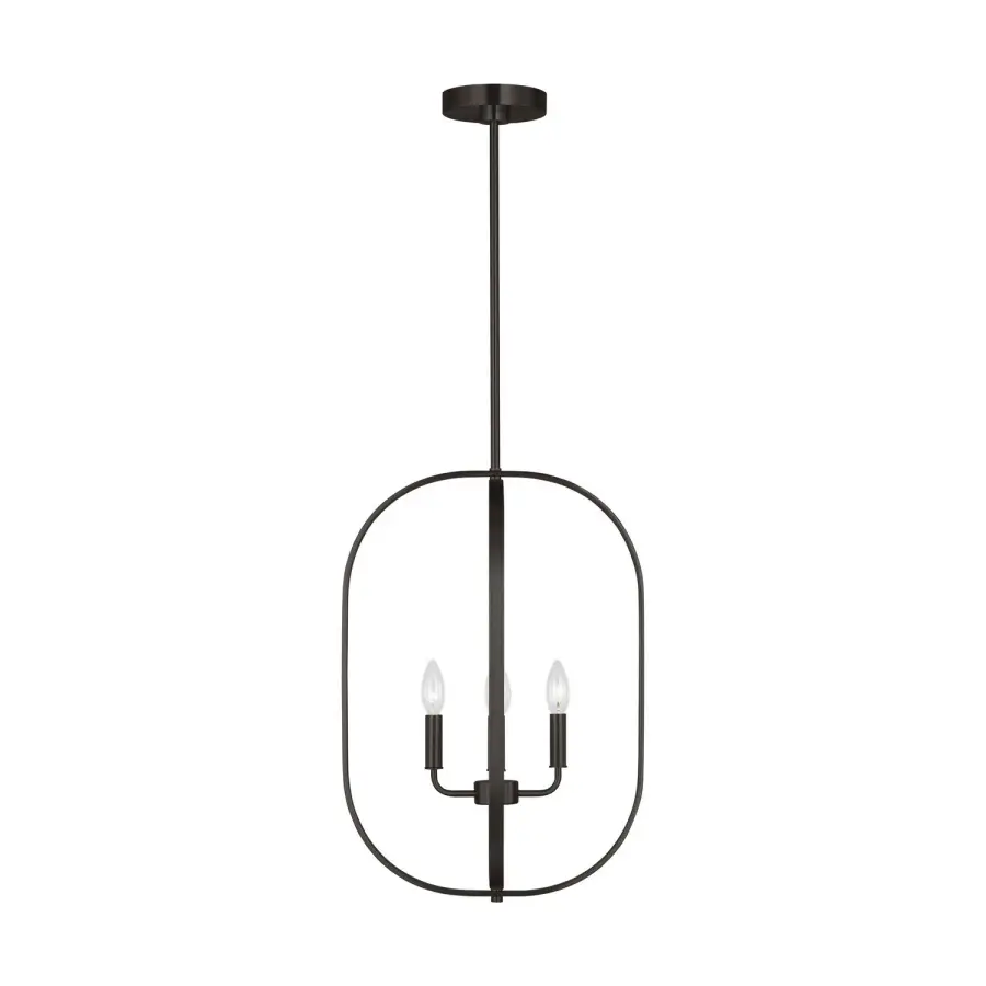 Loretto Four Light Chandelier in Midnight Black