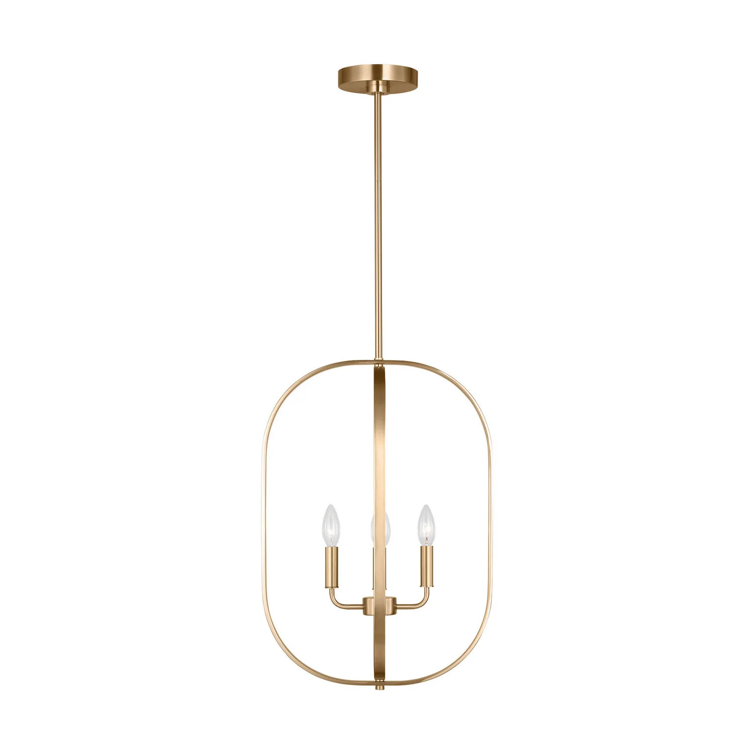 Loretto Four Light Chandelier in Satin Brass