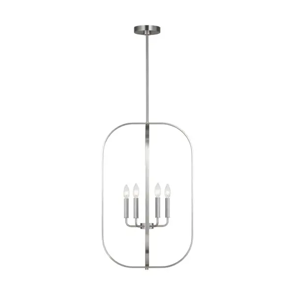 Collection: Loretto Rooms: Dining Room,Entry Room/Hallway,Living Room Finish: Brushed Nickel Width: 18.88" Height: 30.00" Length: 18.88" Weight: 7.33 lb Wire: 120" Clear Silver Rod: (3) 12",(1) 6" Canopy: D:5'',H:0.875'', Round Number of Bulbs: 6 Maximum Wattage: 60.00 W Bulb Type: B10 Torpedo Bulb Base: Candelabra Voltage: 120.00 V Material: Steel Country of Origin: Vietnam Safety Listing: cETL Safety Rating: Damp Title 24 Spec Sheet Instructions