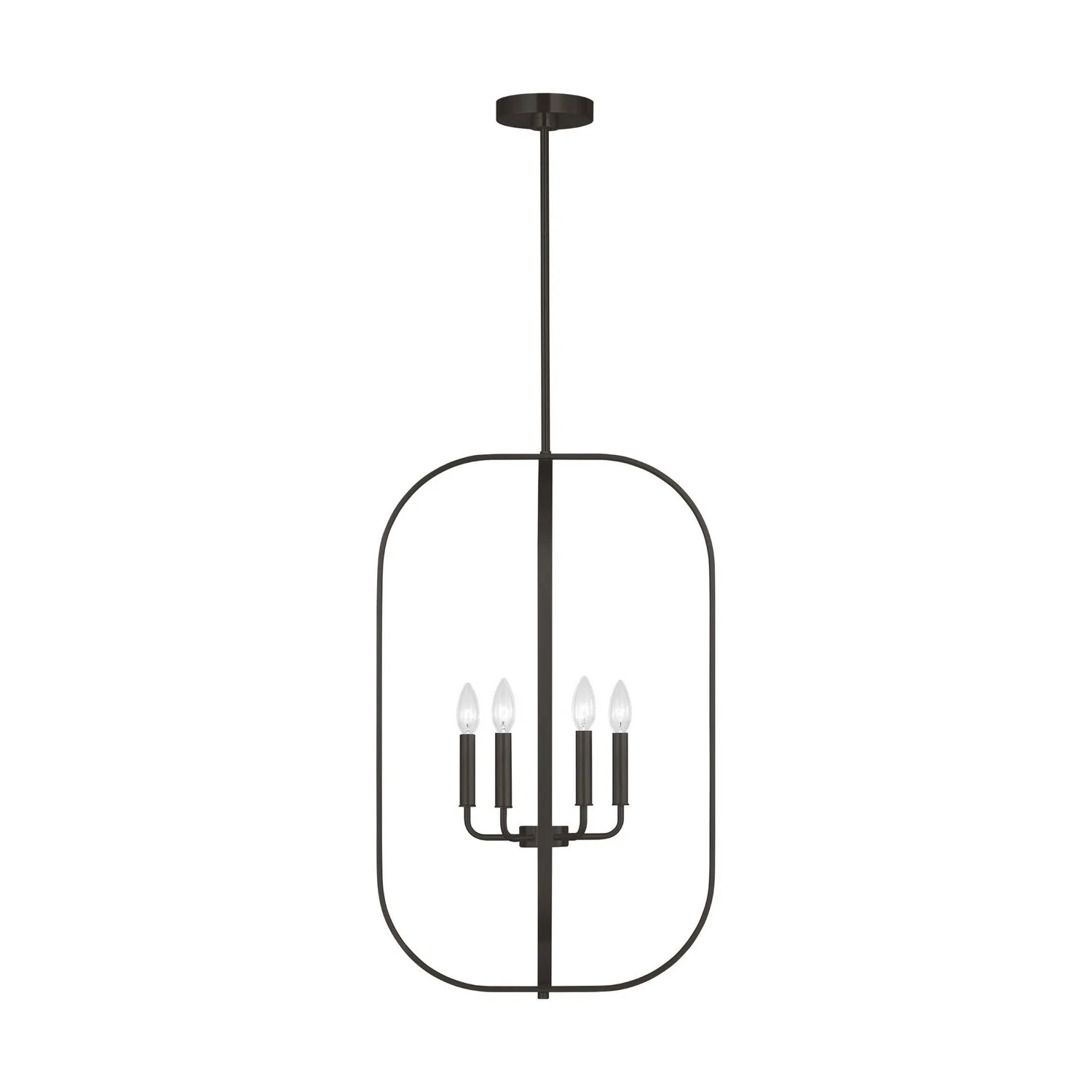 Loretto Six Light Chandelier in Midnight Black