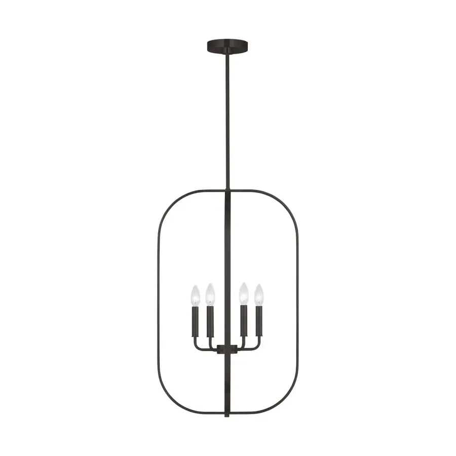 Loretto 6-Light Chandelier in Midnight Black