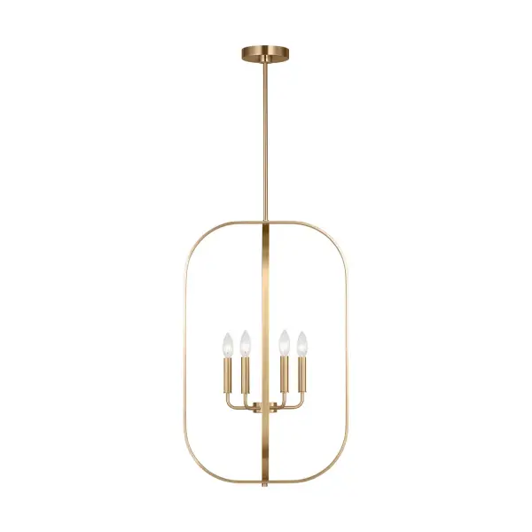 Collection: Loretto Rooms: Dining Room,Entry Room/Hallway,Living Room Finish: Satin Brass Width: 18.88" Height: 30.00" Length: 18.88" Weight: 7.33 lb Wire: 120" Clear Silver Rod: (3) 12",(1) 6" Canopy: D:5'',H:0.875'', Round Number of Bulbs: 6 Maximum Wattage: 60.00 W Bulb Type: B10 Torpedo Bulb Base: Candelabra Voltage: 120.00 V Material: Steel Country of Origin: Vietnam Safety Listing: cETL Safety Rating: Damp Title 24 Spec Sheet Instructions