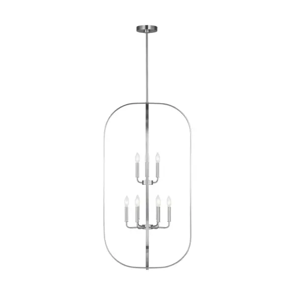 Collection: Loretto Rooms: Dining Room,Entry Room/Hallway,Living Room Finish: Brushed Nickel Width: 24.00" Height: 45.75" Length: 24.00" Weight: 10.19 lb Wire: 120" Clear Silver Rod: (3) 12",(1) 6" Canopy: D:5'',H:0.875'', Round Number of Bulbs: 9 Maximum Wattage: 60.00 W Bulb Type: B10 Torpedo Bulb Base: Candelabra Voltage: 120.00 V Material: Steel Country of Origin: Vietnam Safety Listing: cETL Safety Rating: Damp Title 24 Spec Sheet Instructions