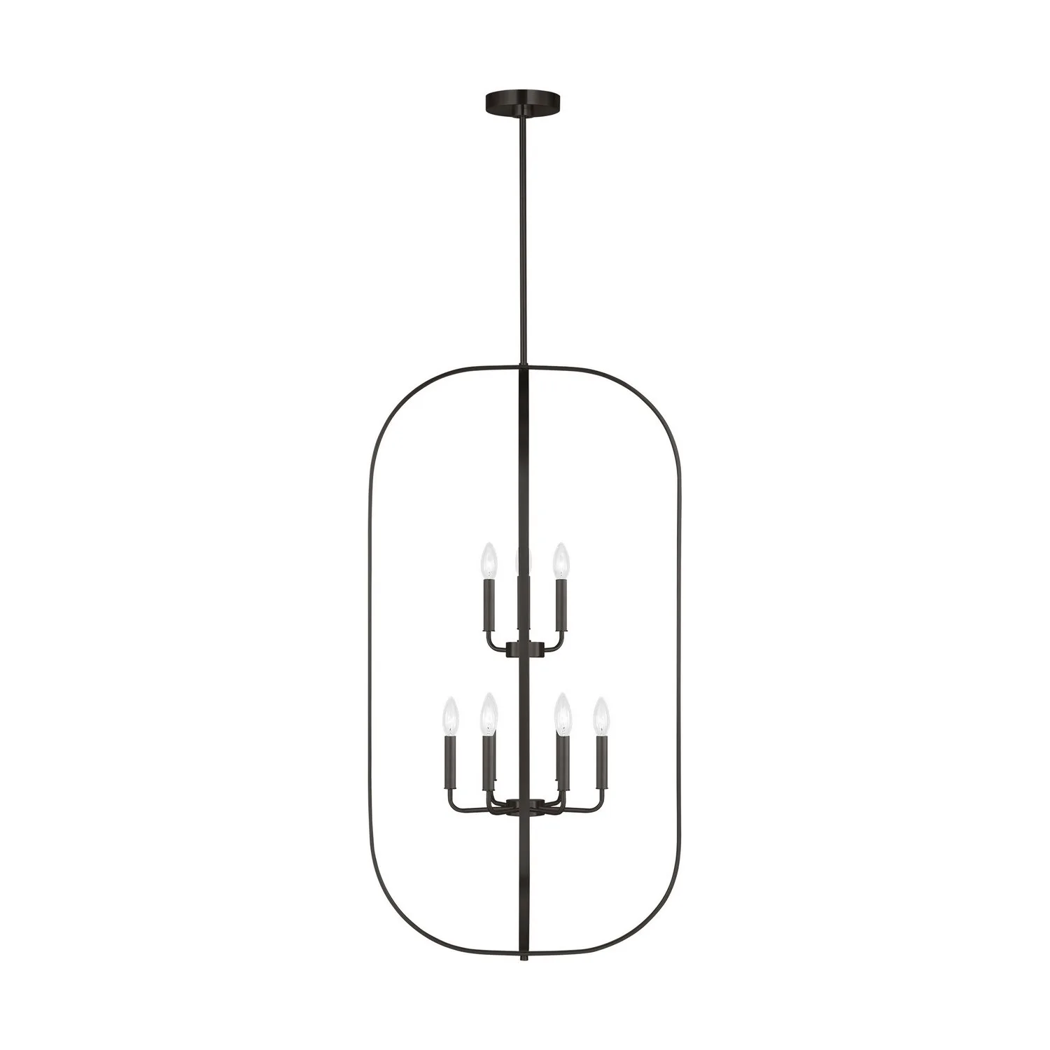 Loretto Nine Light Chandelier in Midnight Black