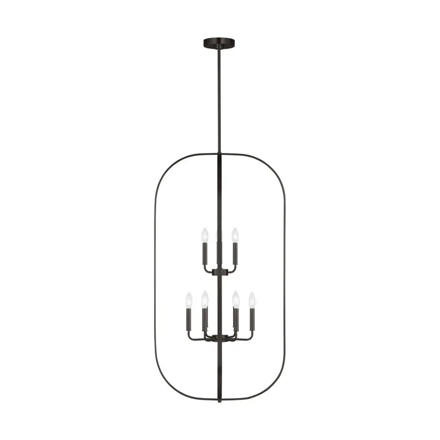 Loretto 9-Light Chandelier in Midnight Black