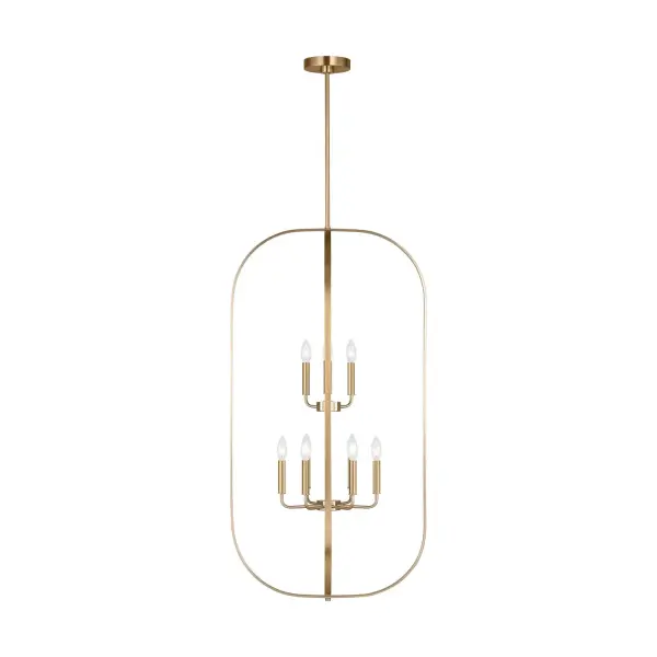 Collection: Loretto Rooms: Dining Room,Entry Room/Hallway,Living Room Finish: Satin Brass Width: 24.00" Height: 45.75" Length: 24.00" Weight: 10.19 lb Wire: 120" Clear Silver Rod: (3) 12",(1) 6" Canopy: D:5'',H:0.875'', Round Number of Bulbs: 9 Maximum Wattage: 60.00 W Bulb Type: B10 Torpedo Bulb Base: Candelabra Voltage: 120.00 V Material: Steel Country of Origin: Vietnam Safety Listing: cETL Safety Rating: Damp Title 24 Spec Sheet Instructions