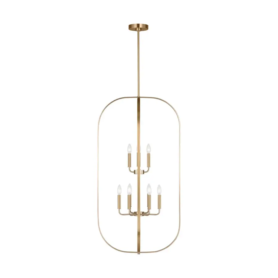Loretto 9-Light Chandelier in Satin Brass