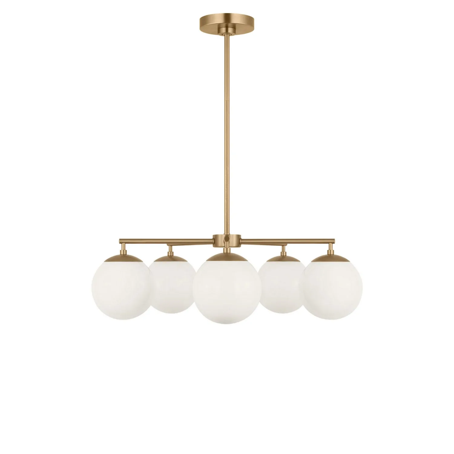 Nube Five Light Chandelier in Satin Brass