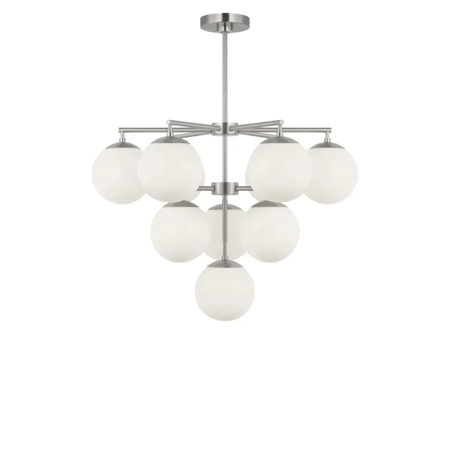 Nube 10-Light Chandelier in Brushed Nickel