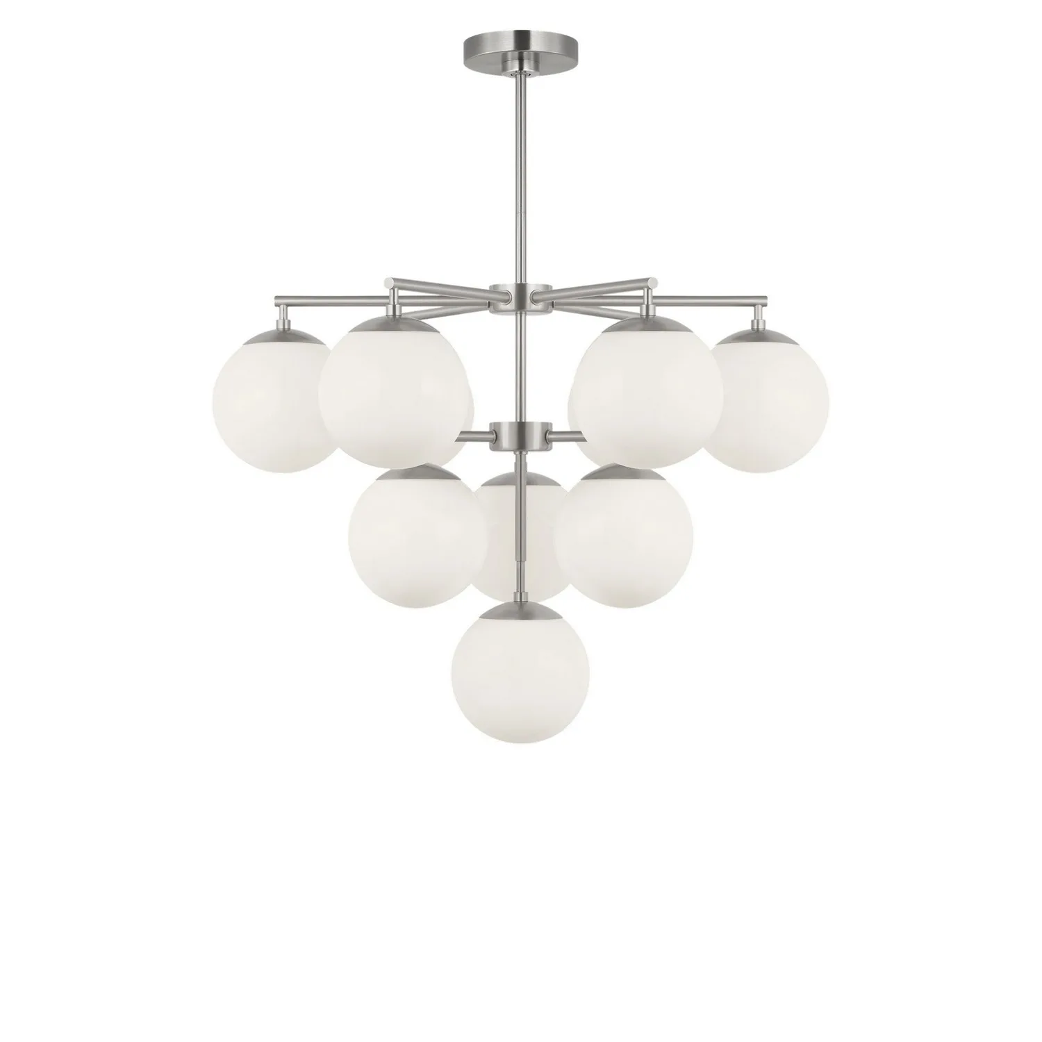 Nube 10-Light Chandelier in Brushed Nickel