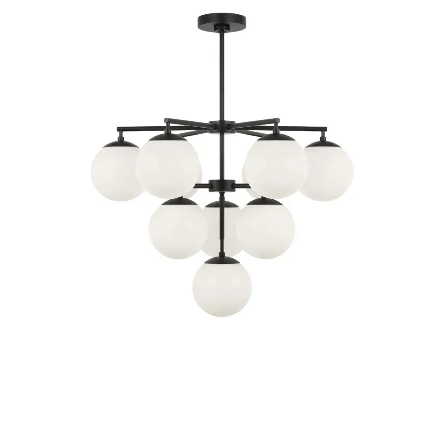 Nube 10-Light Chandelier in Midnight Black