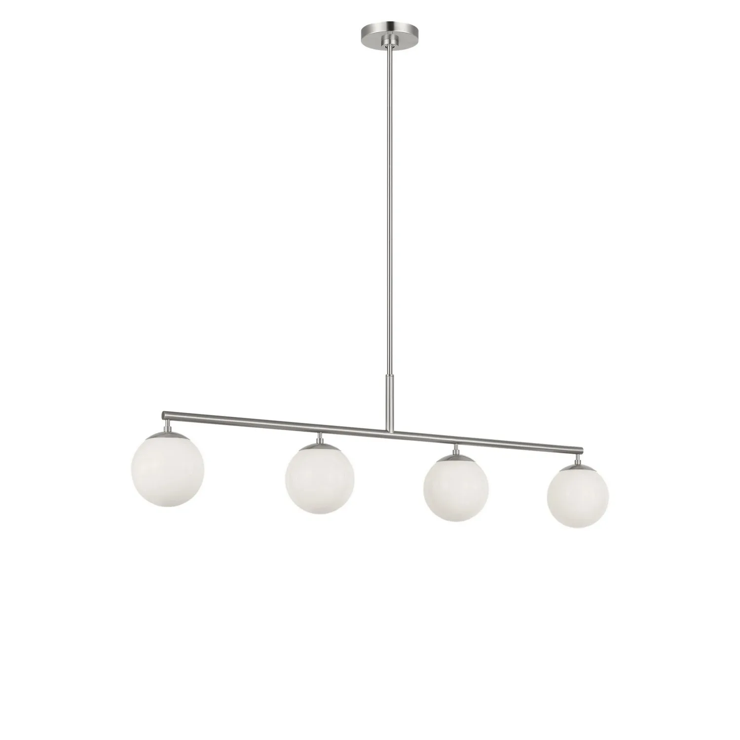 Nube 4-Light Linear Chandelier in Brushed Nickel