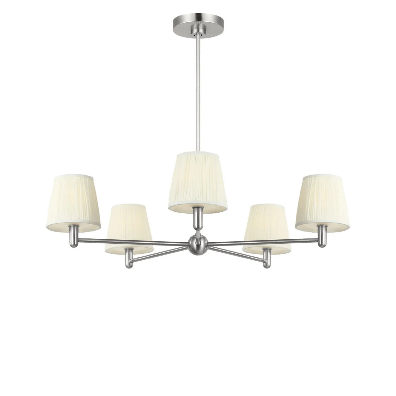 Vilera Five Light Chandelier in Brushed Nickel