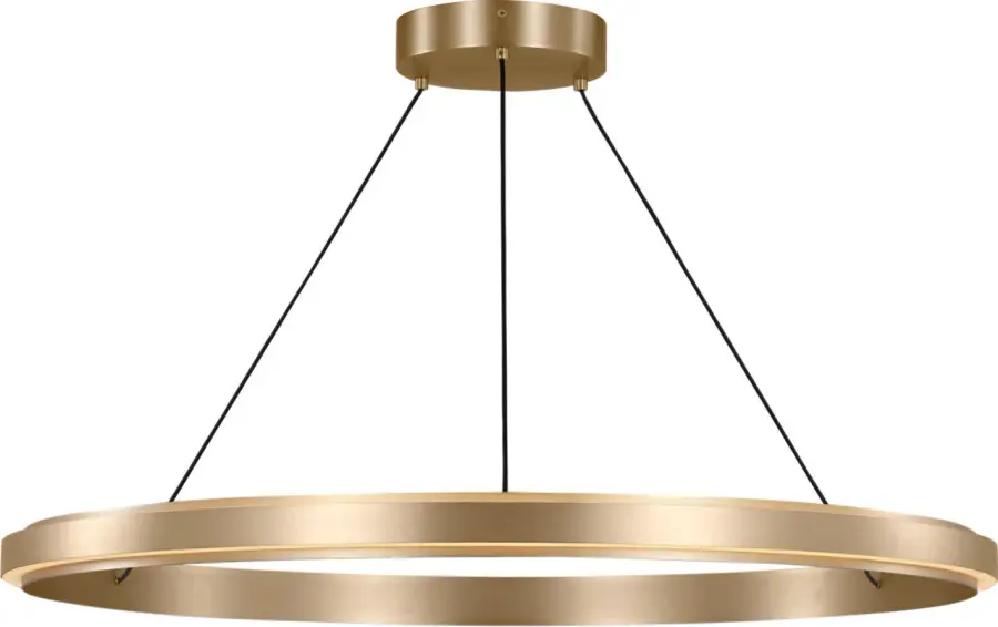 Aro LED Chandelier in Satin Brass