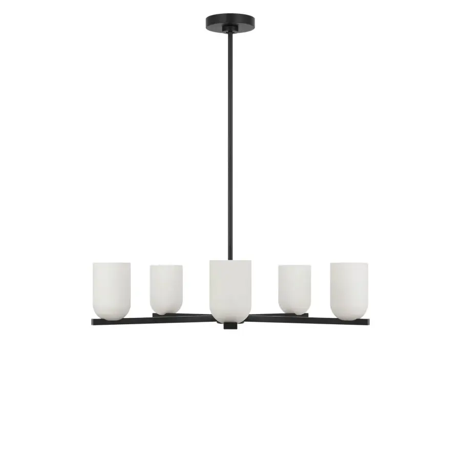 Neblina 5-Light Chandelier in Midnight Black