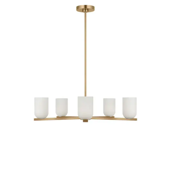 Collection: Neblina Rooms: Dining Room, Entry Room/Hallway, Kitchen Finish: Satin Brass Glass: Etched White Glass Width: 27.50" Height: 5.88" Length: 27.50" Weight: 9.00 lb Rod: (3) 6", (1) 12" Canopy: D:5" H:0.88" Round Number of Bulbs: 5 Maximum Wattage: 40.00 W Bulb Type: B11 Bulb Base: E12 Voltage: 120.00 V Material: Steel Country of Origin: Vietnam Safety Listing: ETL Safety Rating: DAMP Spec Sheet