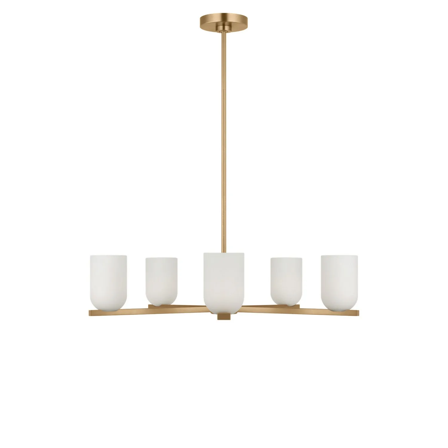 Neblina Five Light Chandelier in Satin Brass