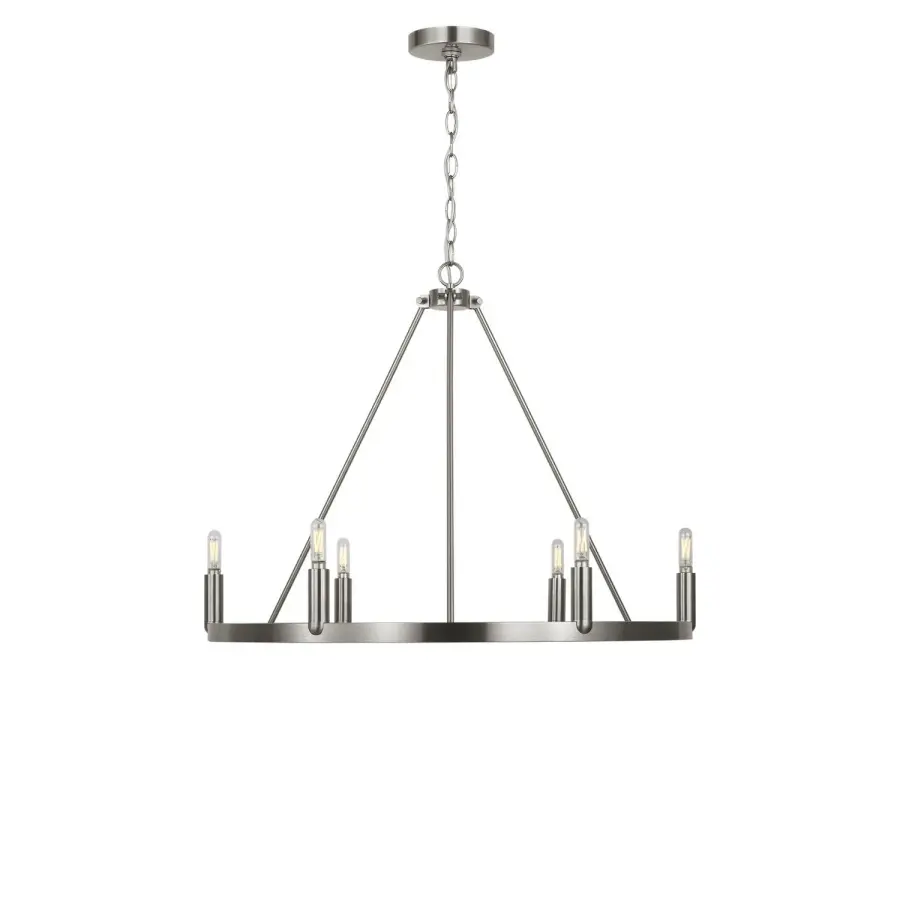 Mirla 6-Light Chandelier in Brushed Nickel
