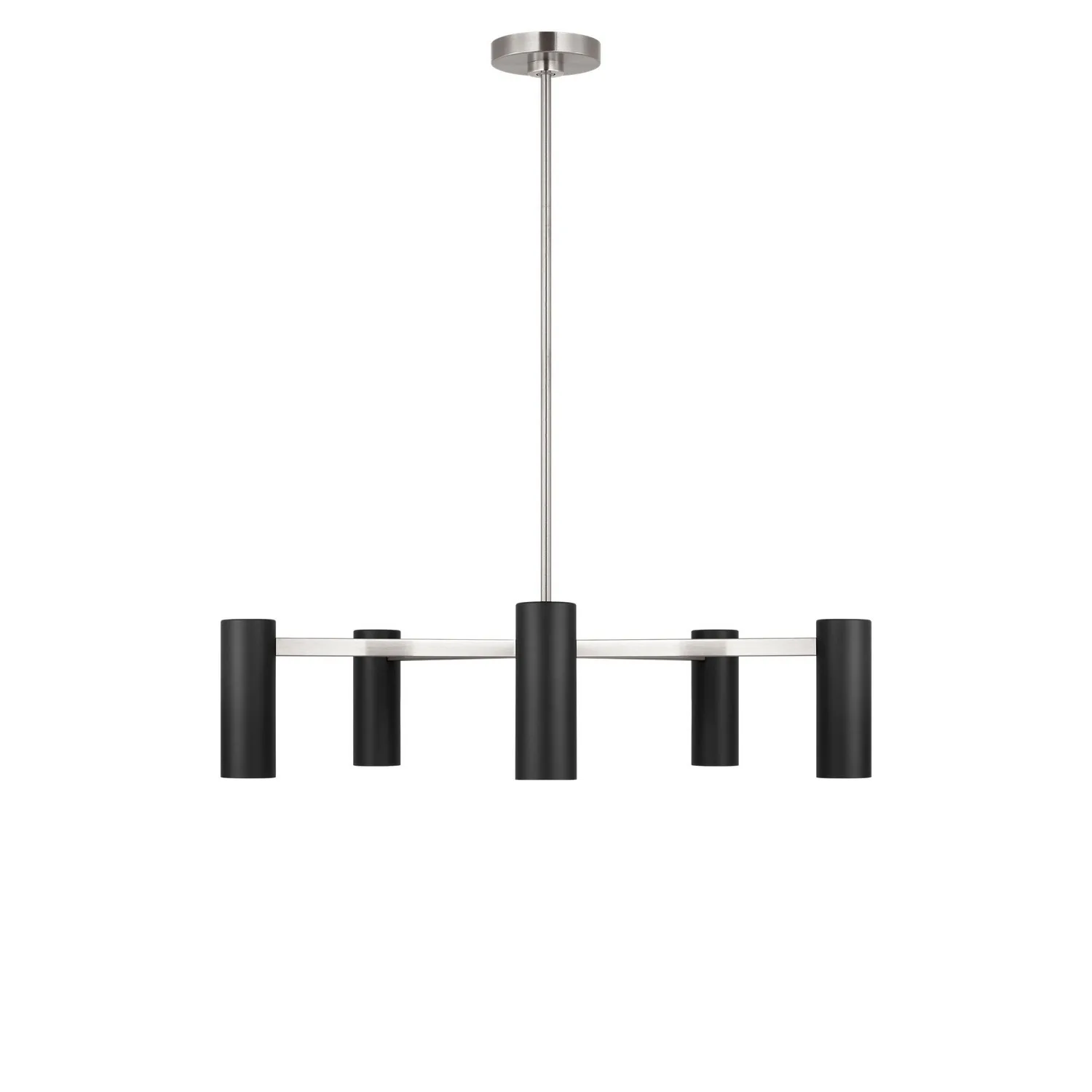 Zentro 5-Light Chandelier in Brushed Nickel