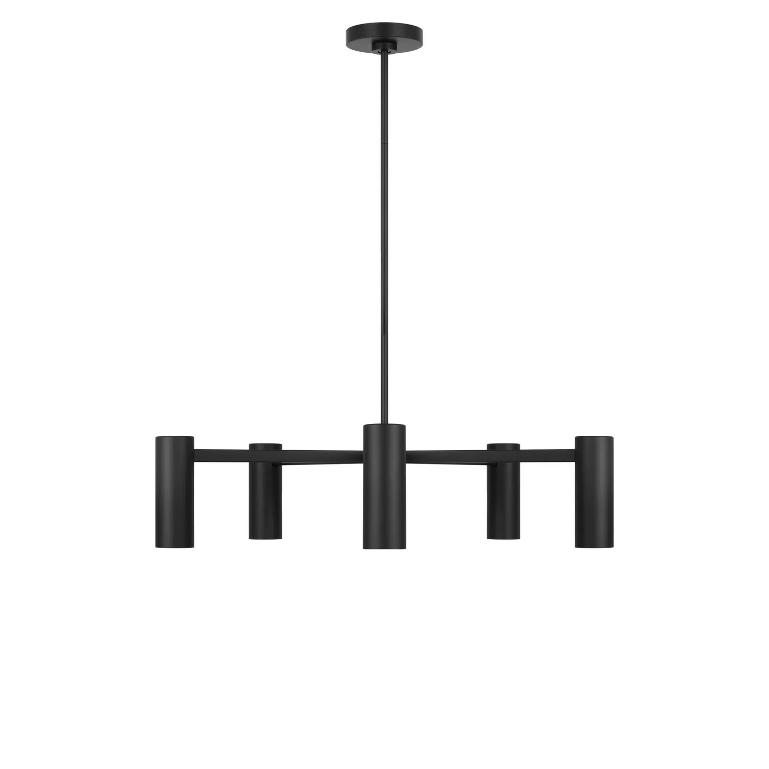 Zentro Five Light Chandelier in Midnight Black