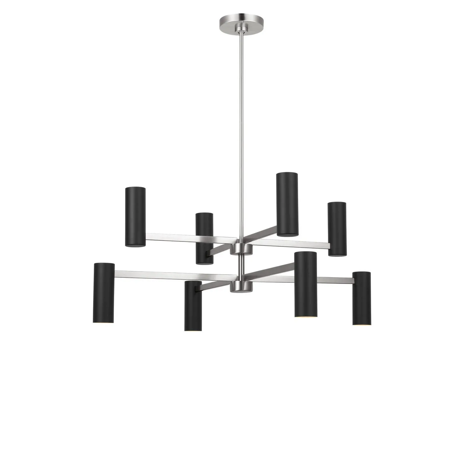 Zentro 8-Light Chandelier in Brushed Nickel