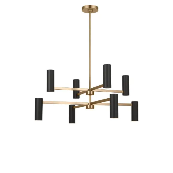 Collection: Zentro Rooms: Dining Room, Entry Room/Hallway, Kitchen Finish: Satin Brass Glass: Metal Shade Width: 36.00" Height: 15.63" Length: 36.00" Weight: 11.00 lb Rod: (3) 6", (1) 12" Canopy: D:5" H:0.88" Round Number of Bulbs: 8 Maximum Wattage: 40.00 W Bulb Type: B11 Bulb Base: E12 Voltage: 120.00 V Material: Steel Country of Origin: Vietnam Safety Listing: ETL Safety Rating: DAMP Spec Sheet