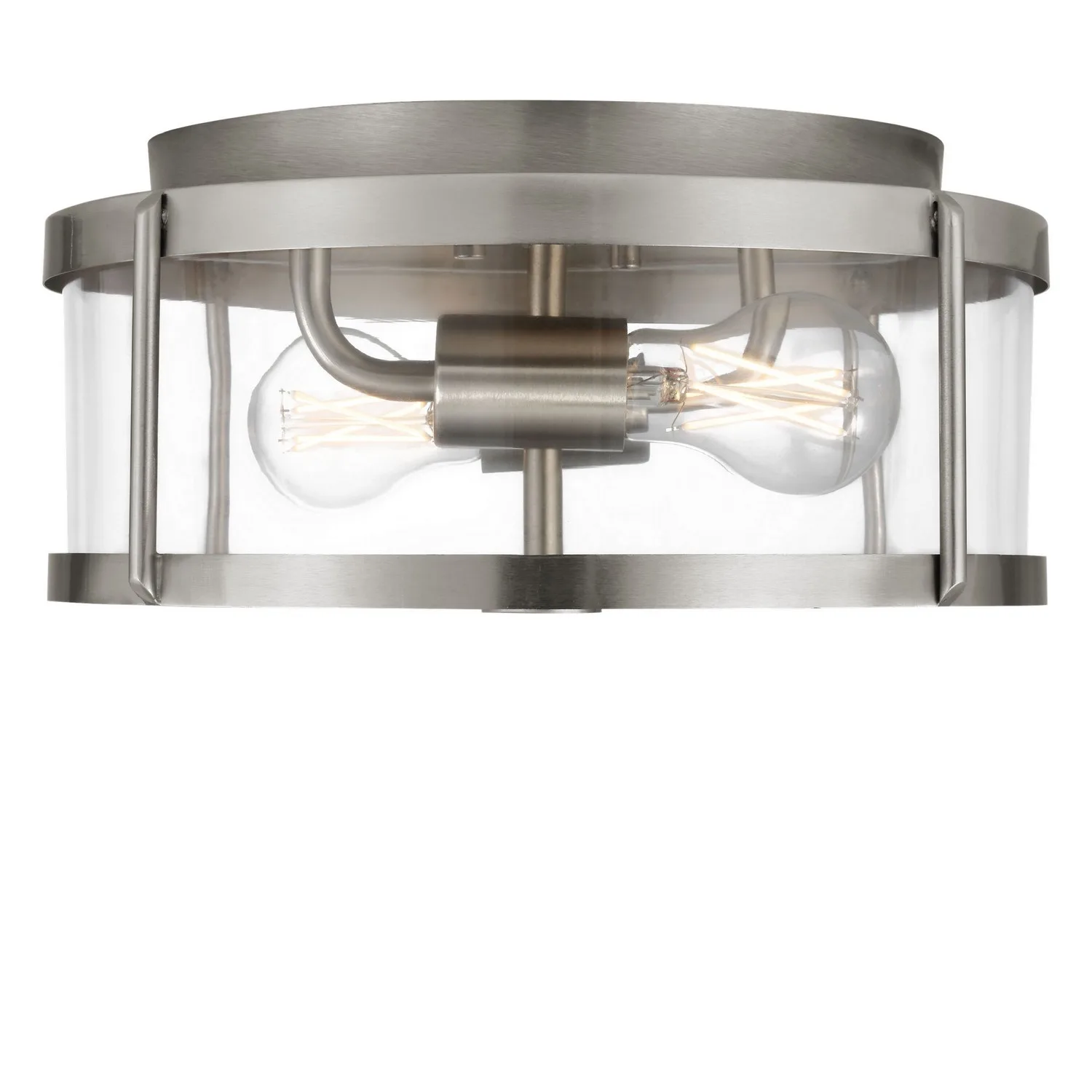 Lumra Two Light Flush Mount in Brushed Nickel