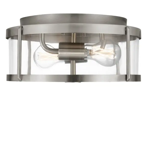 Two Light Flush Mount 60.00W/A19/E26/2700K/90CRI