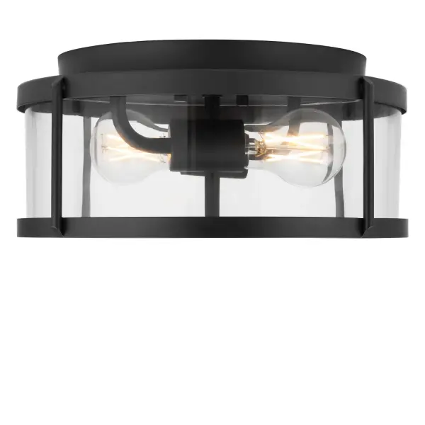 Two Light Flush Mount 60.00W/A19/E26/2700K/90CRI