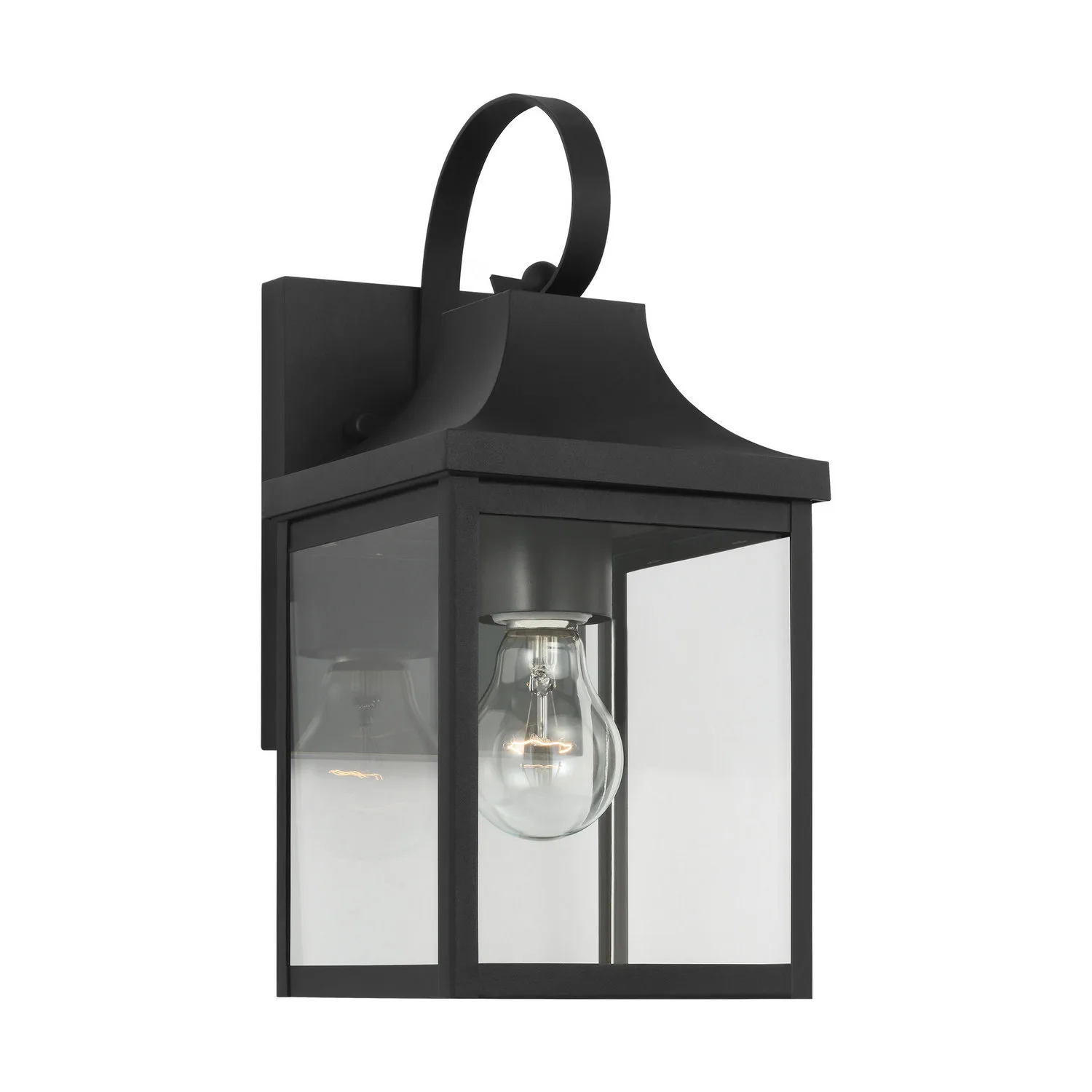 Saybrook One Light Outdoor Lantern in Textured Black