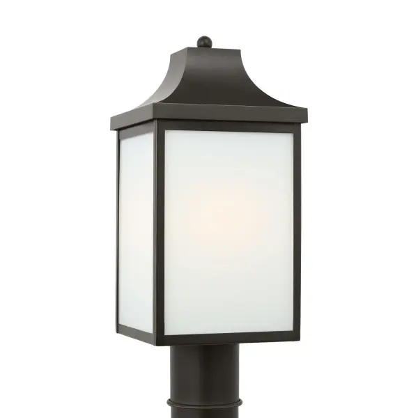 One Light Post Lantern 9.00W/A19/Medium/800.00lm/3000K/90CRI
