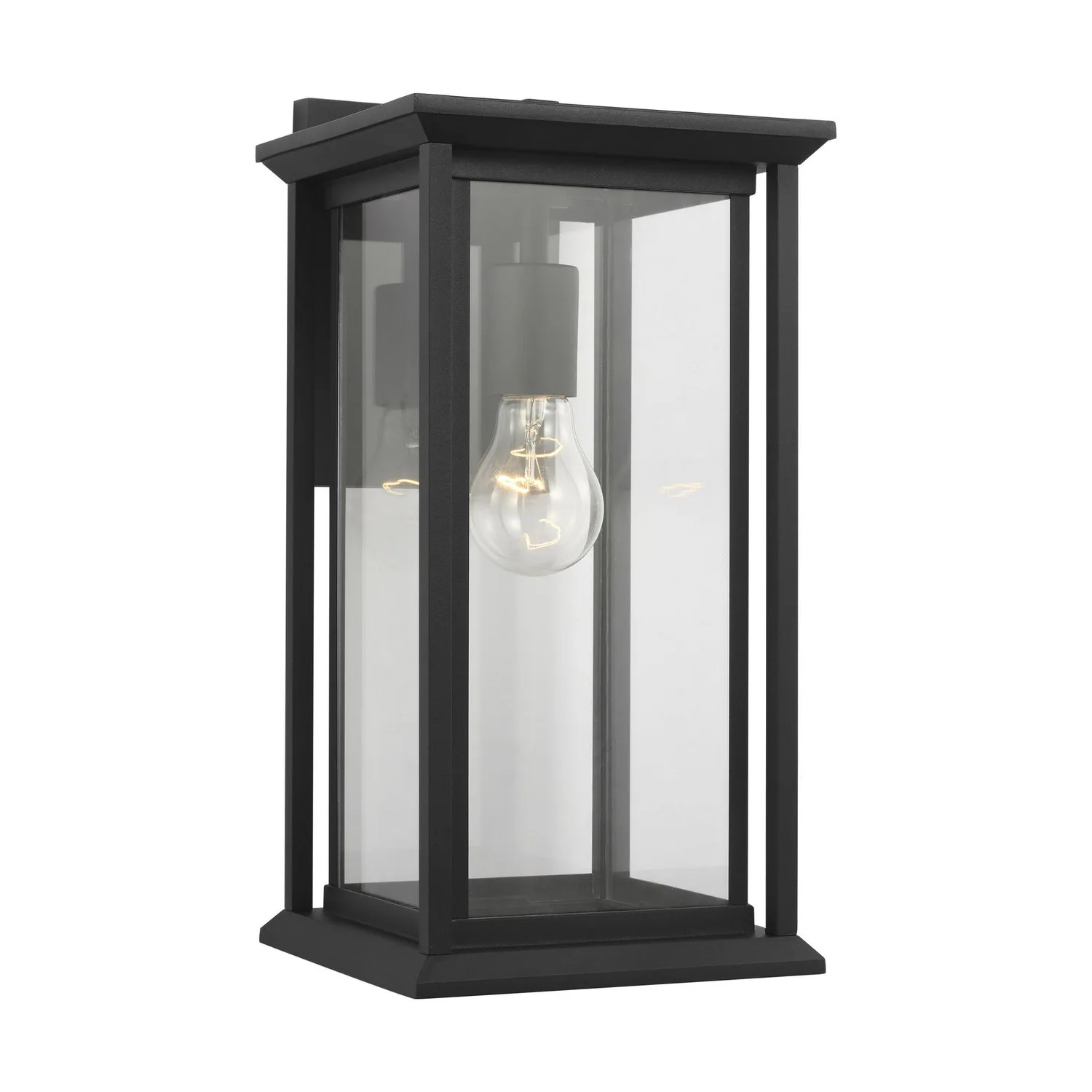 Audley Outdoor Lantern in Textured Black