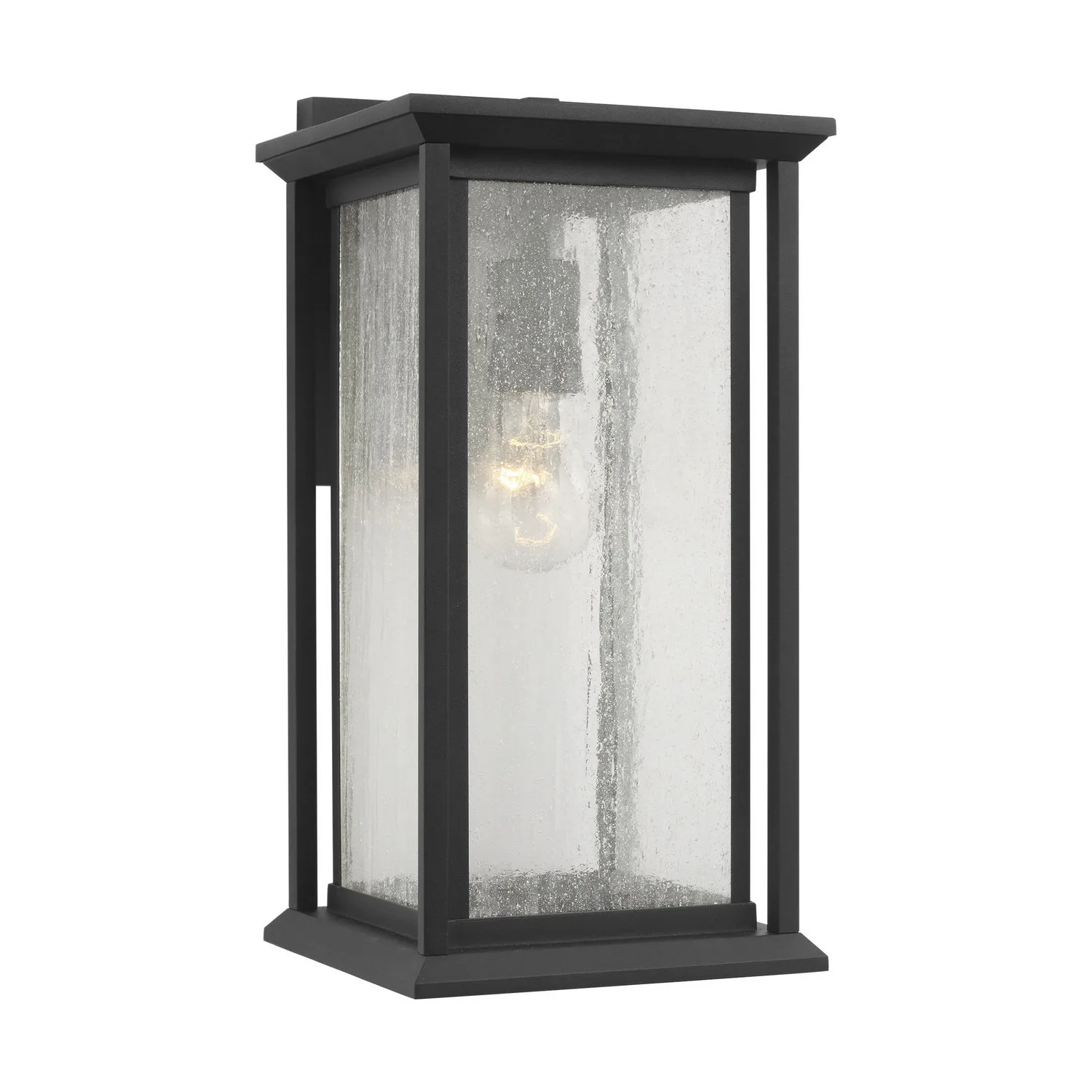 Audley Outdoor Wall Lantern in Textured Black