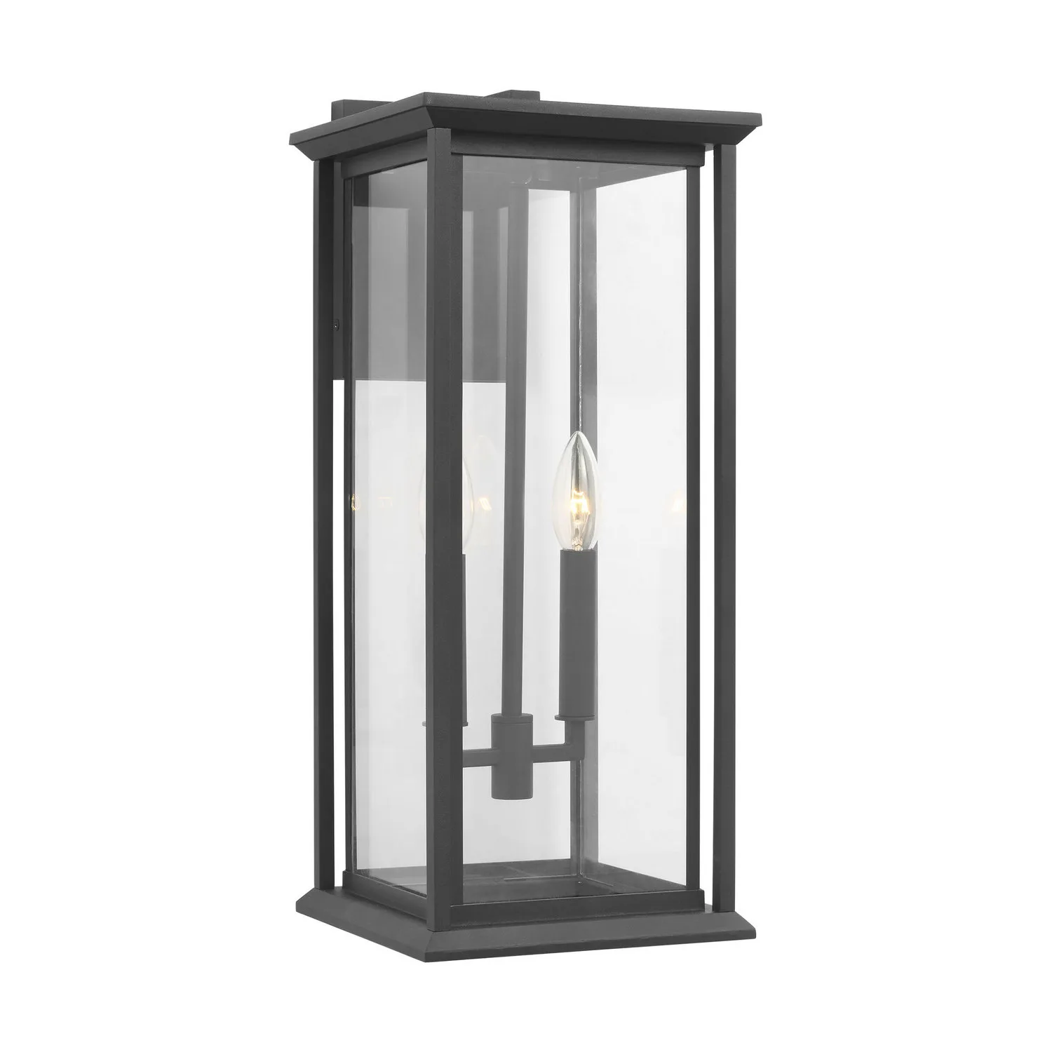 Audley Outdoor Lantern in Textured Black