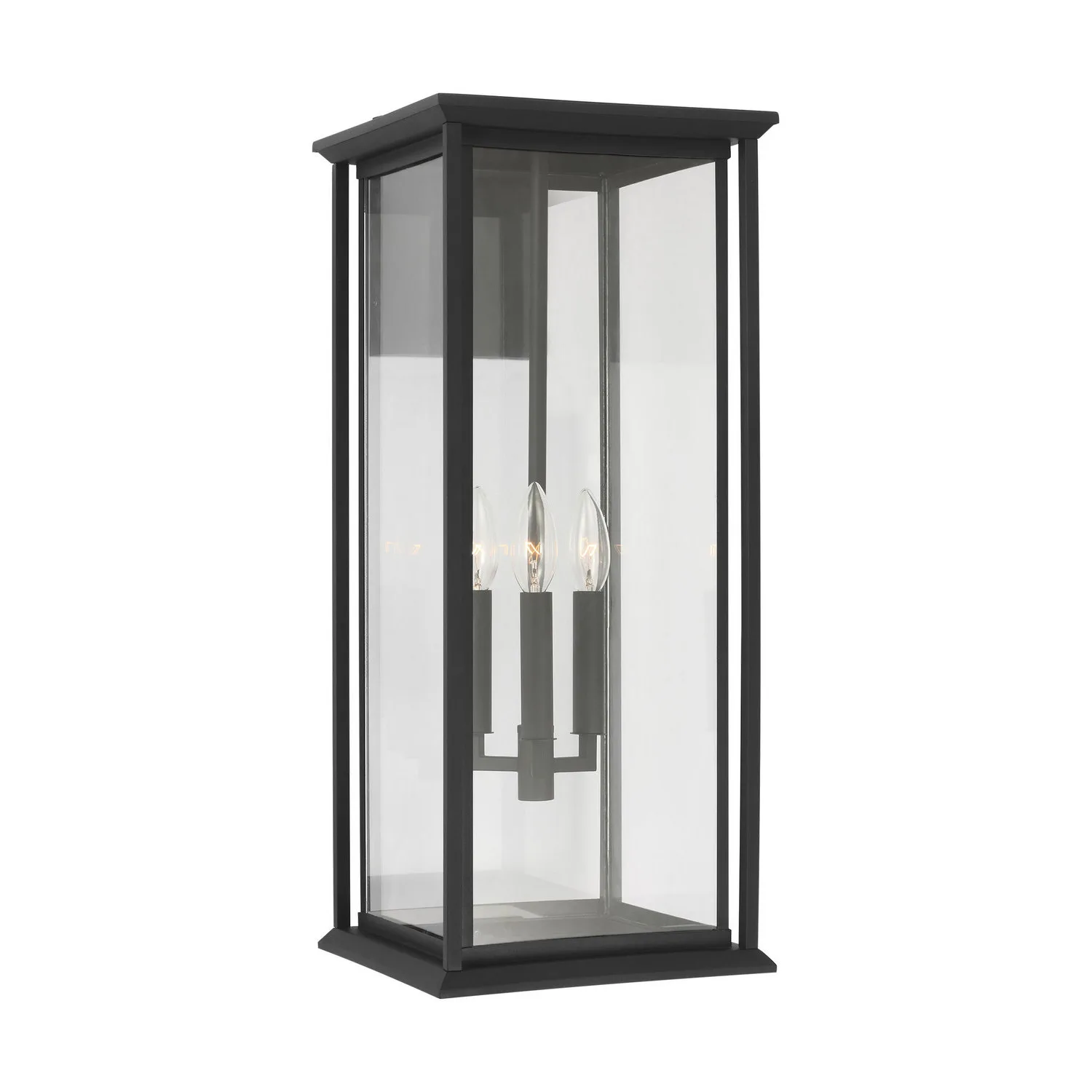 Audley 3-Light Outdoor Wall Lantern in Textured Black