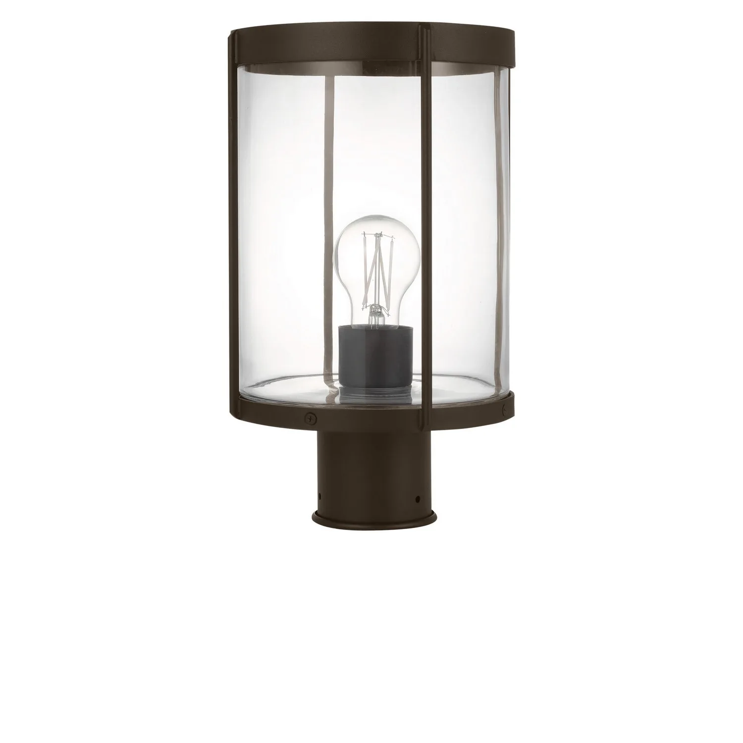 Luning One Light Outdoor Post Lantern in Antique Bronze