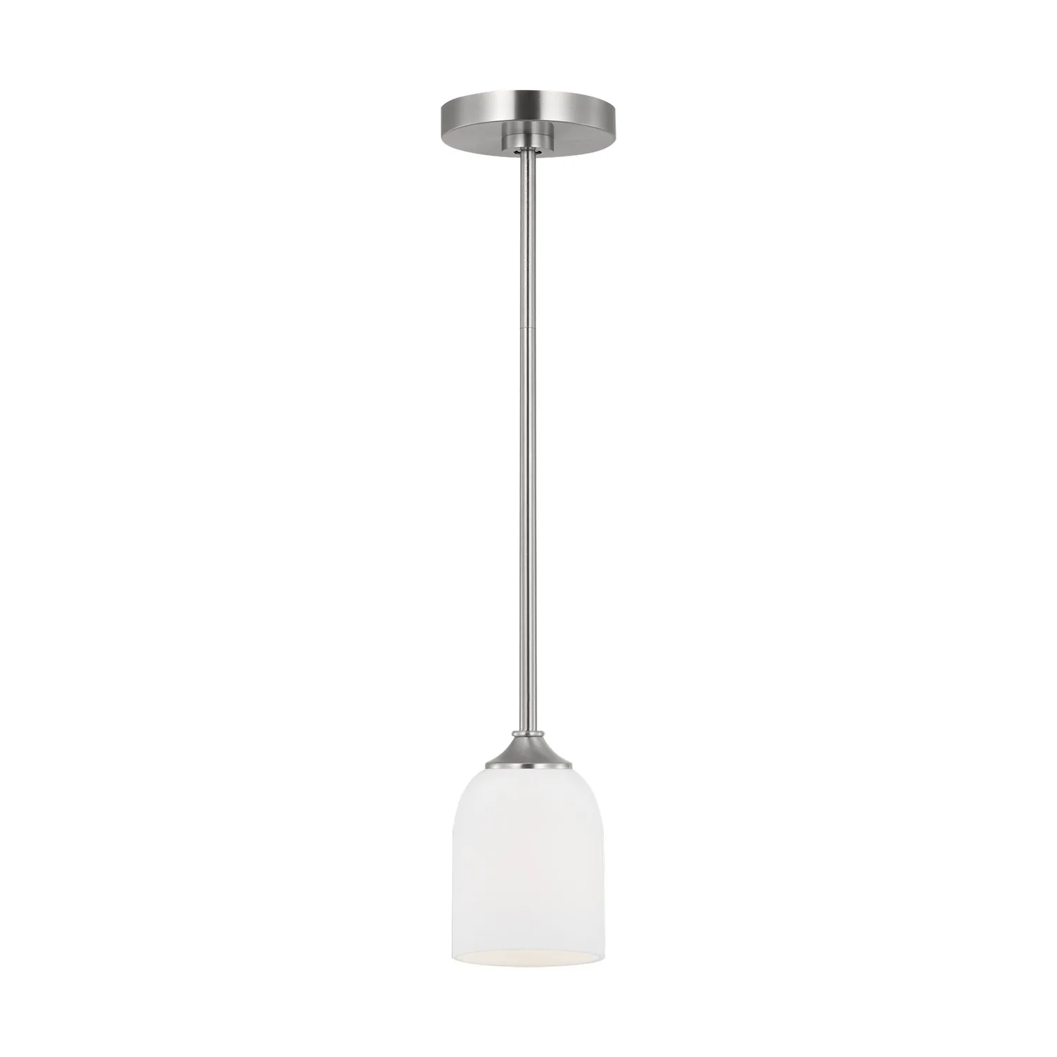 Emile One Light Mini Pendant in Brushed Steel