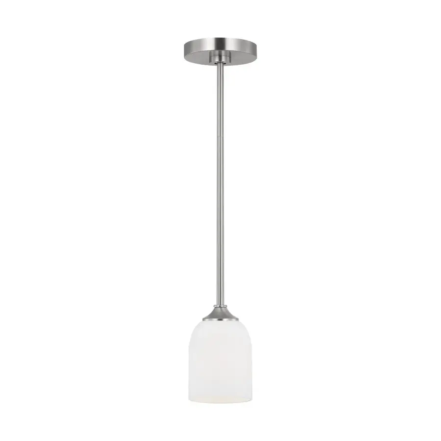 Emile One Light Mini Pendant in Brushed Steel