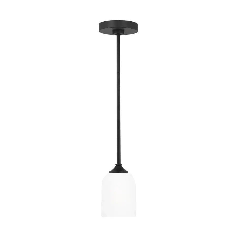 Emile One Light Mini Pendant in Midnight Black