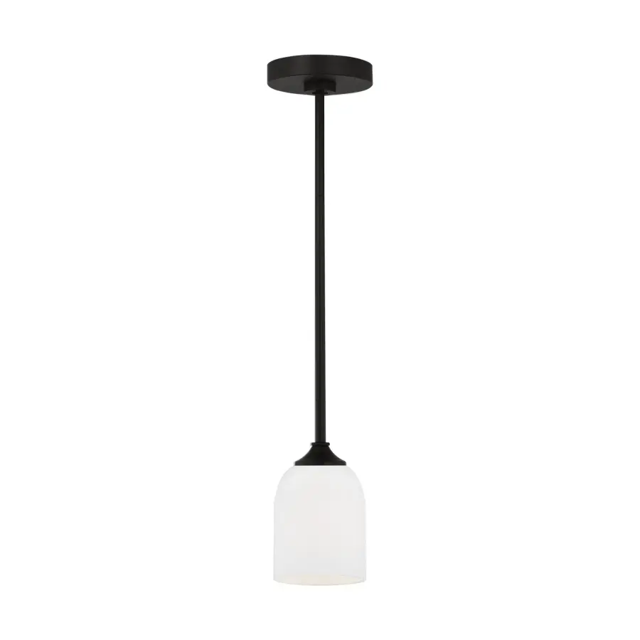 Emile One Light Mini Pendant in Midnight Black