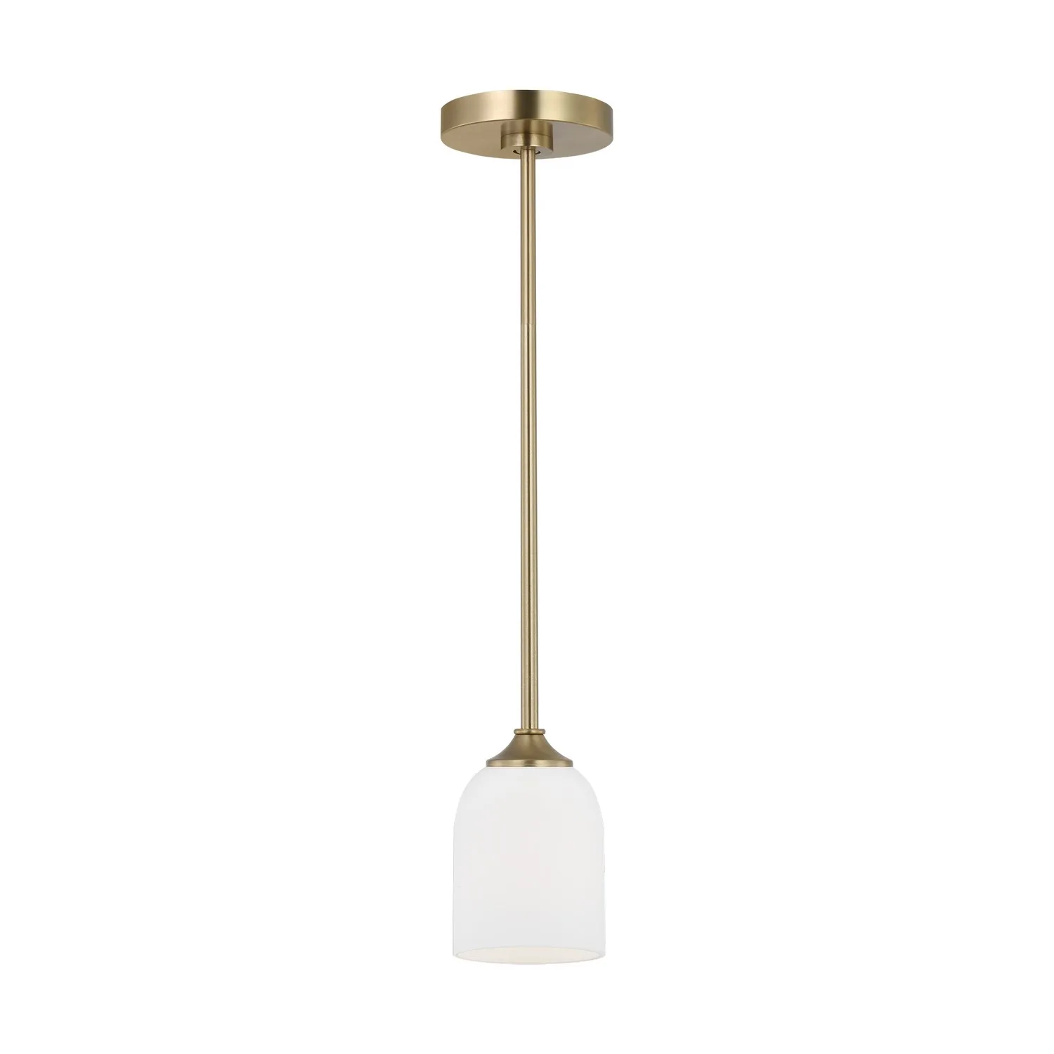 Emile One Light Mini Pendant in Satin Brass