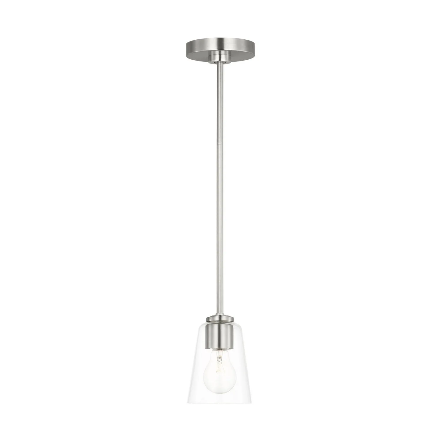 Miles One Light Mini-Pendant in Brushed Nickel
