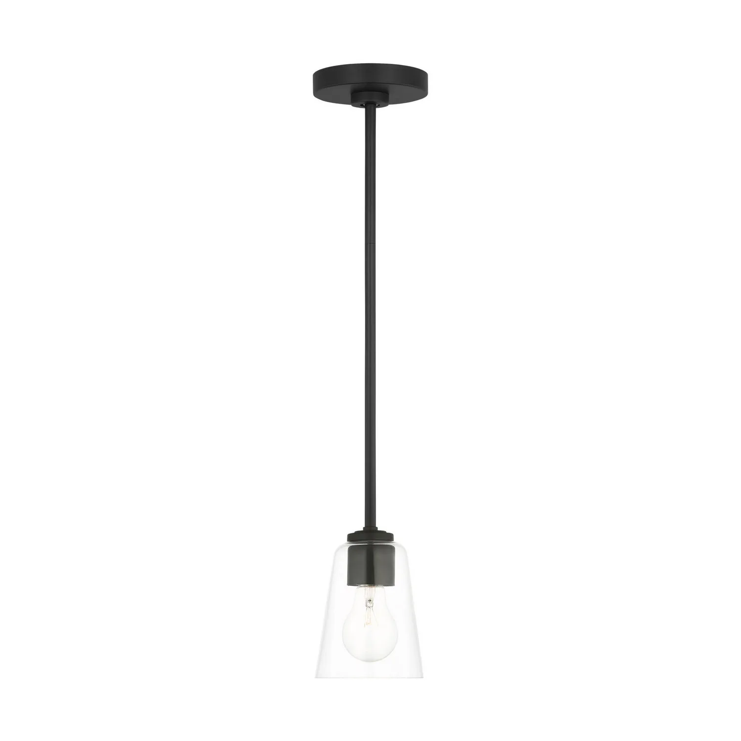 Miles One Light Mini-Pendant in Midnight Black