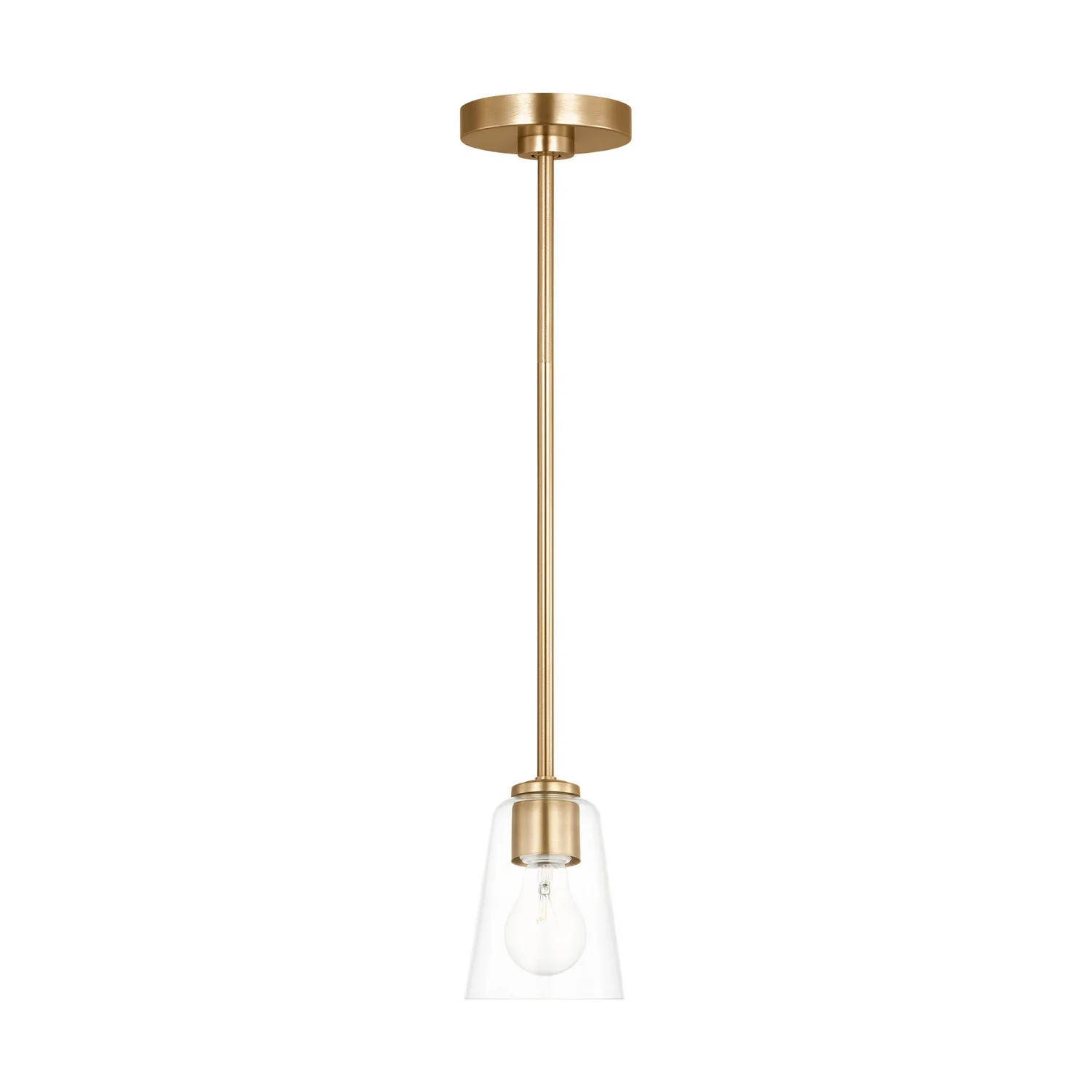 Miles One Light Mini-Pendant in Satin Brass