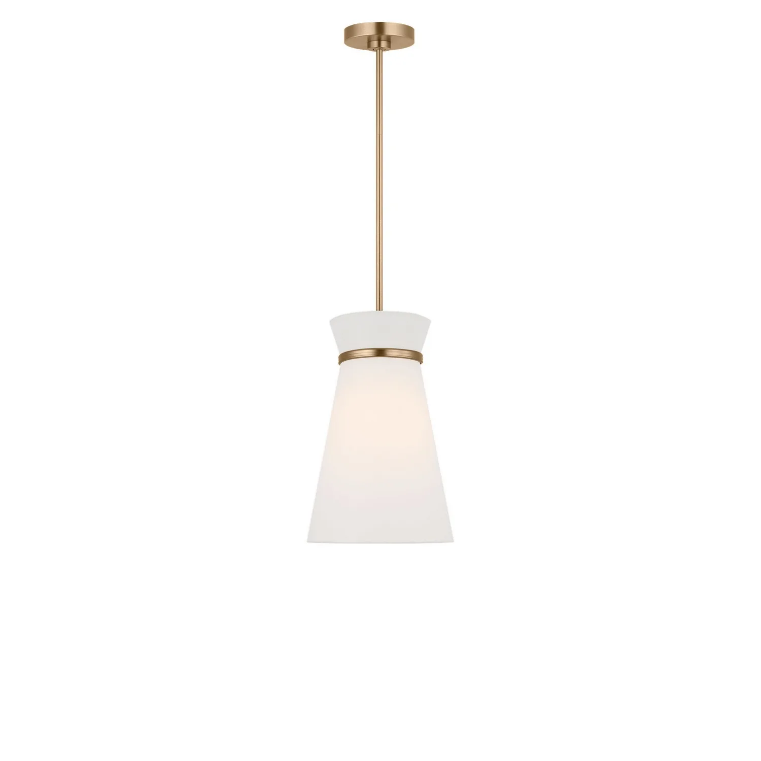 Fynn One Light Pendant in Satin Brass