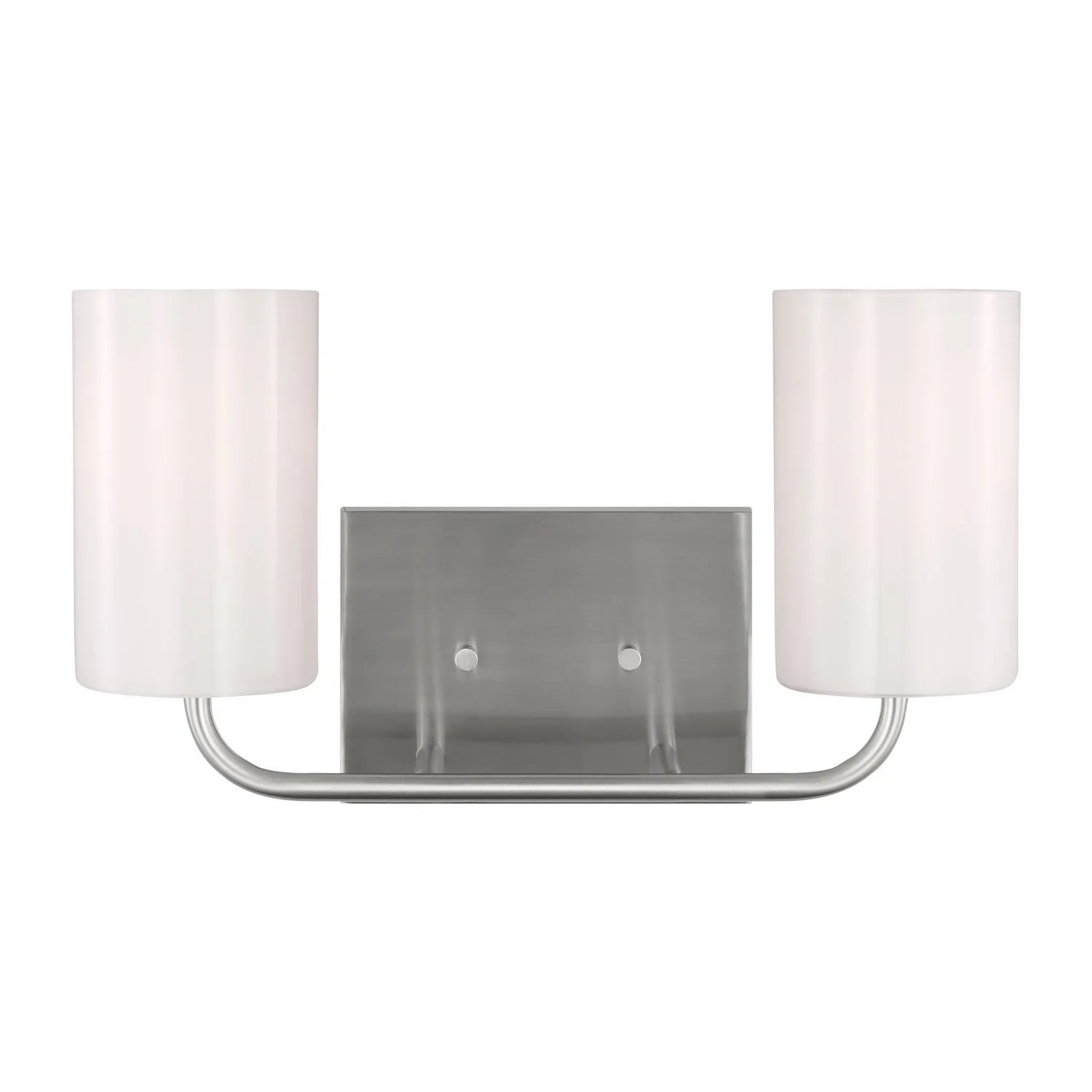 Rhett Two Light Vanity in Brushed Steel