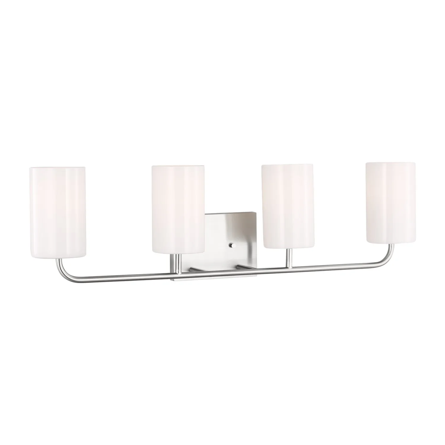 Rhett Four Light Vanity in Brushed Steel